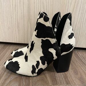 Steve Madden Cow Print Ankle Boots